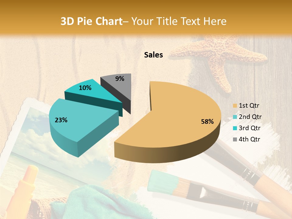 Lotion Art Paintbrush PowerPoint Template