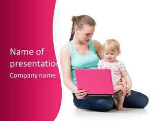 Girl Female Learning PowerPoint Template