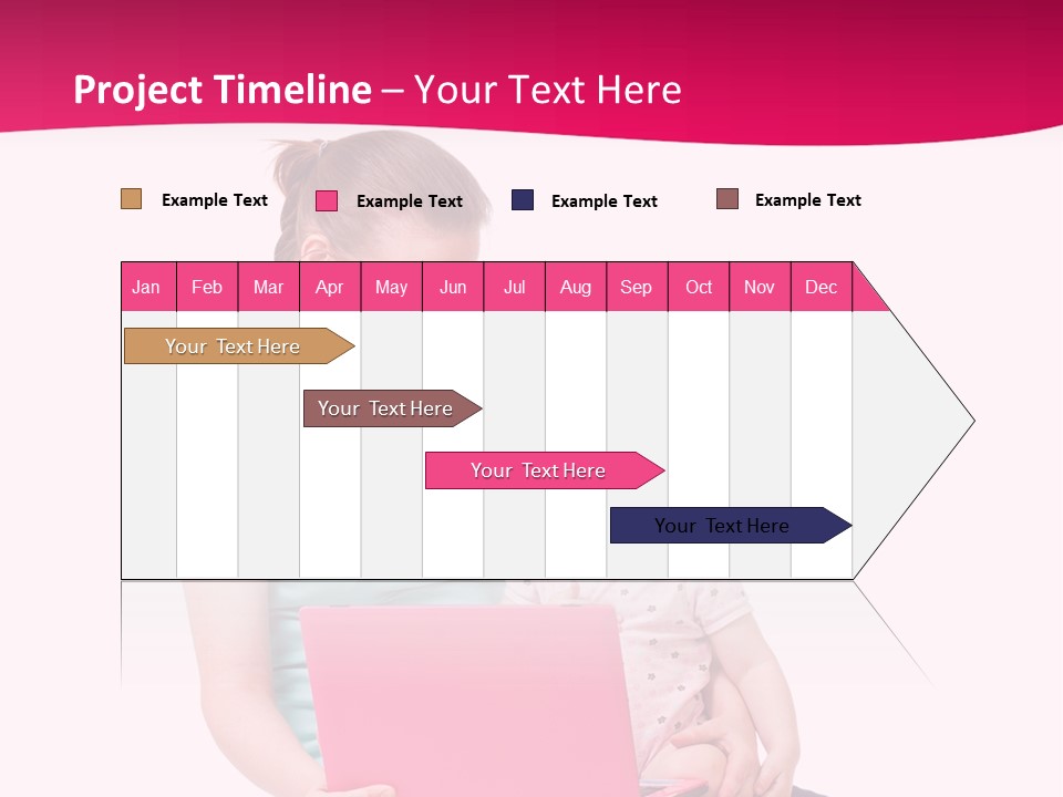 Girl Female Learning PowerPoint Template