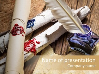 Paper Nobility Scribe PowerPoint Template