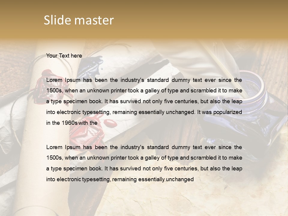 Paper Nobility Scribe PowerPoint Template