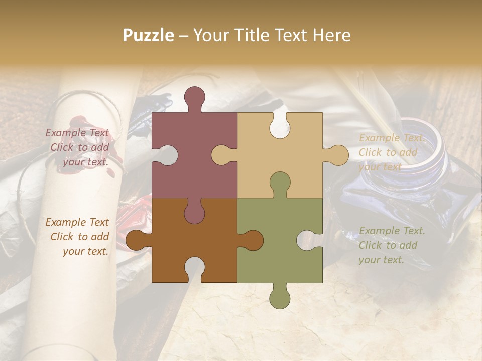 Paper Nobility Scribe PowerPoint Template