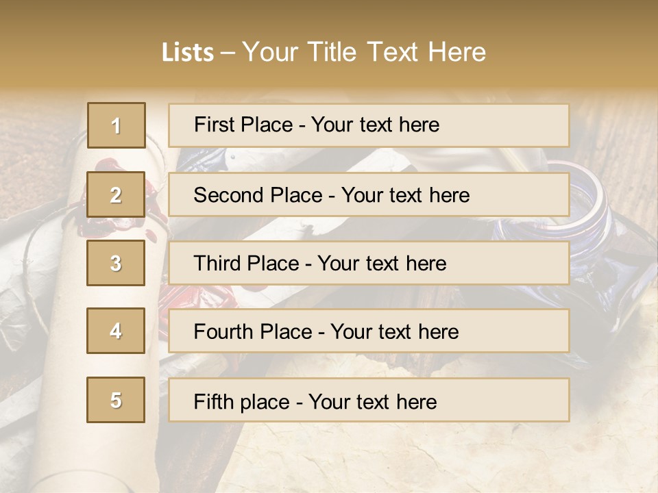 Paper Nobility Scribe PowerPoint Template