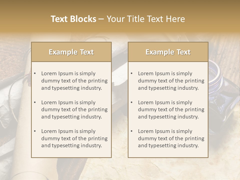 Paper Nobility Scribe PowerPoint Template