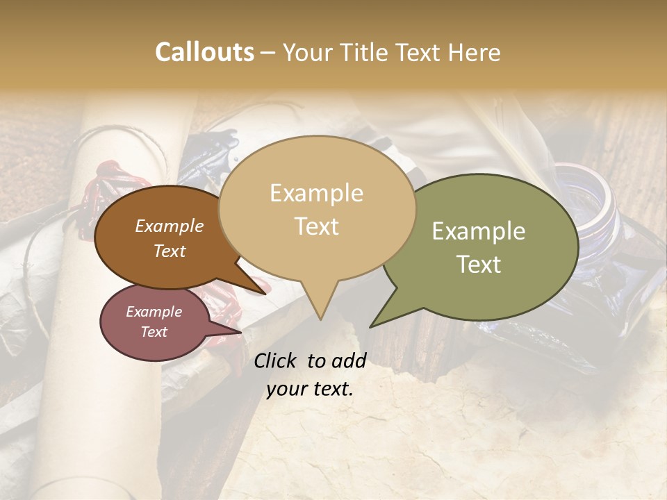 Paper Nobility Scribe PowerPoint Template