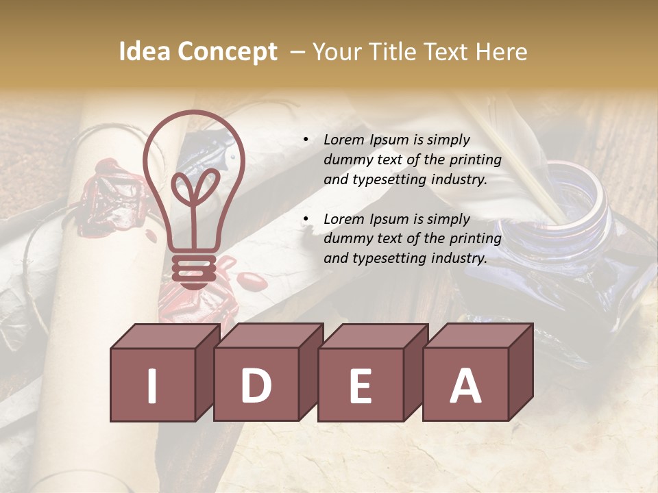 Paper Nobility Scribe PowerPoint Template