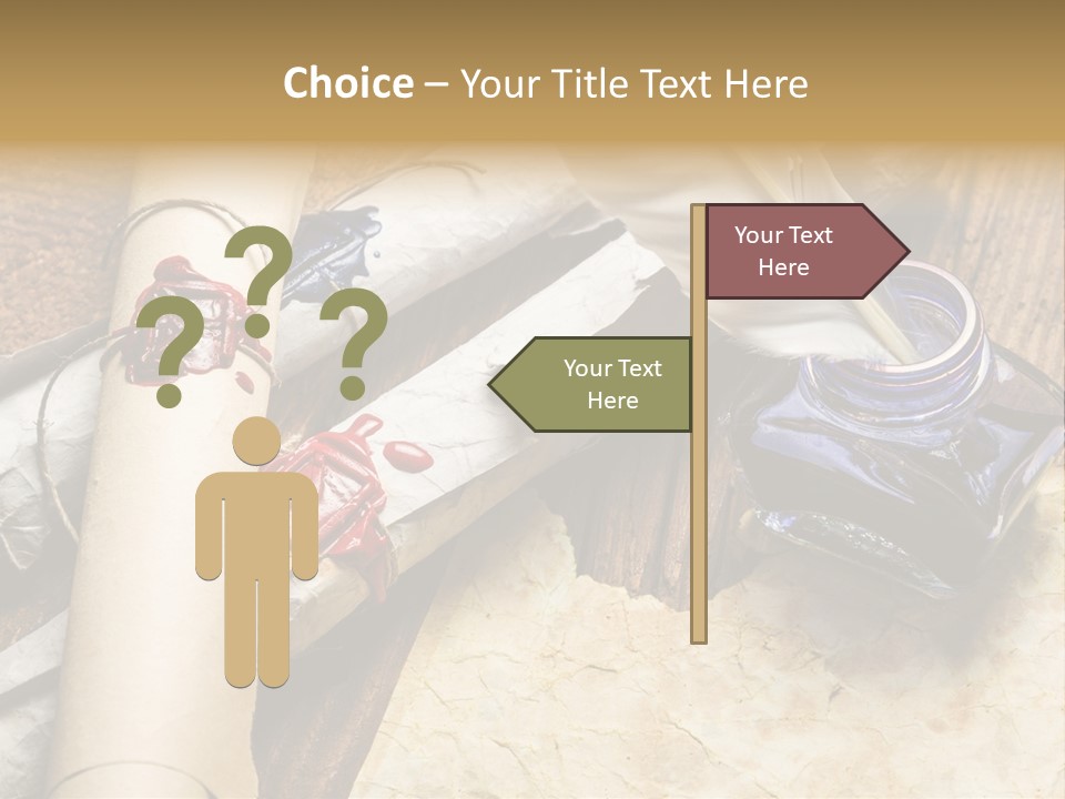 Paper Nobility Scribe PowerPoint Template