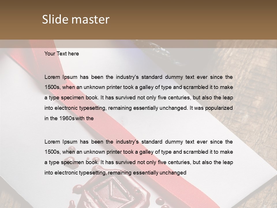 Rolled Up Handwriting Old PowerPoint Template