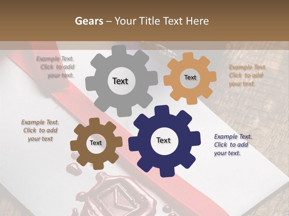 Rolled Up Handwriting Old PowerPoint Template