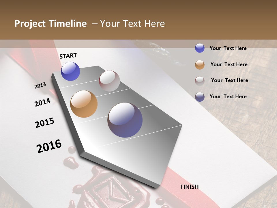Rolled Up Handwriting Old PowerPoint Template