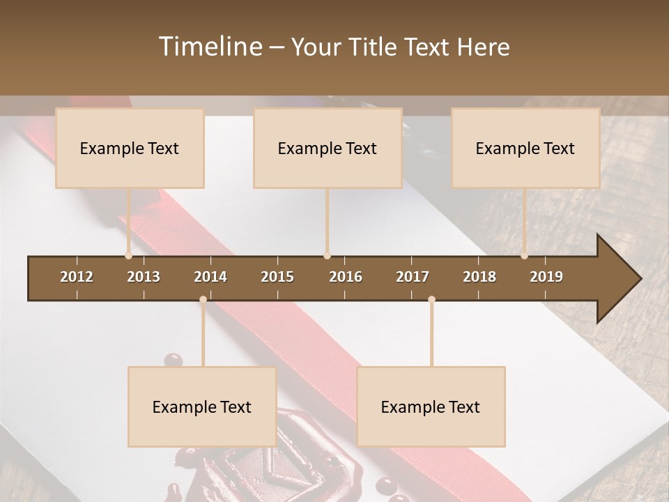 Rolled Up Handwriting Old PowerPoint Template