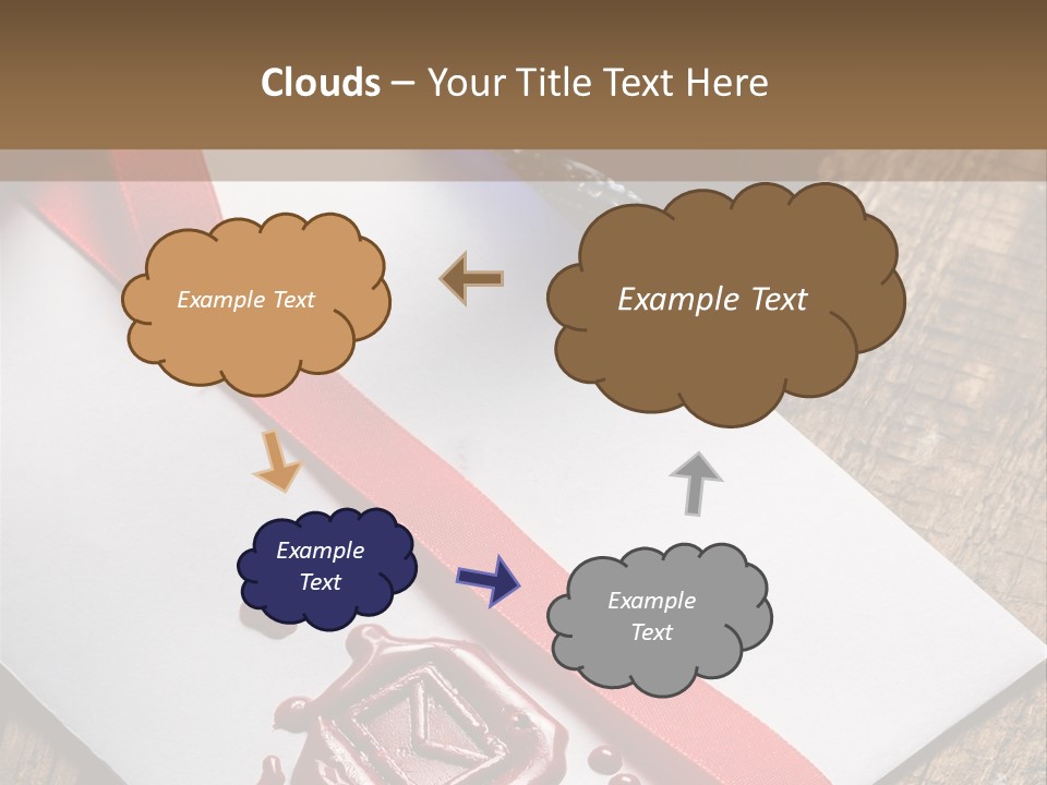 Rolled Up Handwriting Old PowerPoint Template