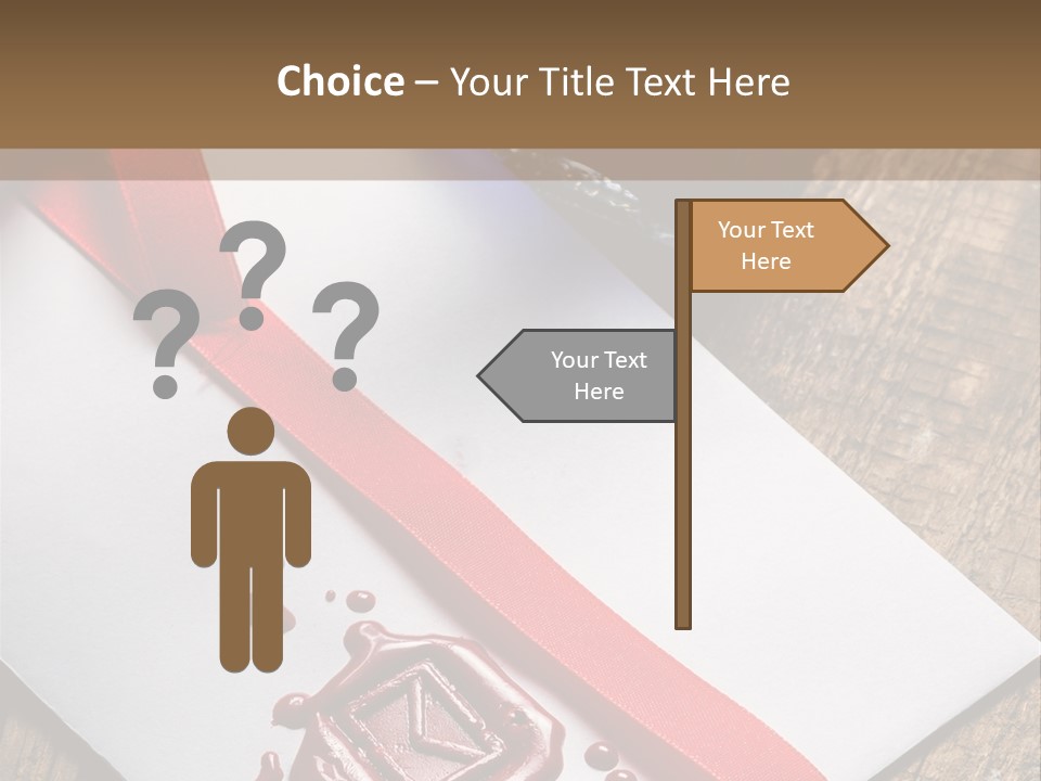 Rolled Up Handwriting Old PowerPoint Template
