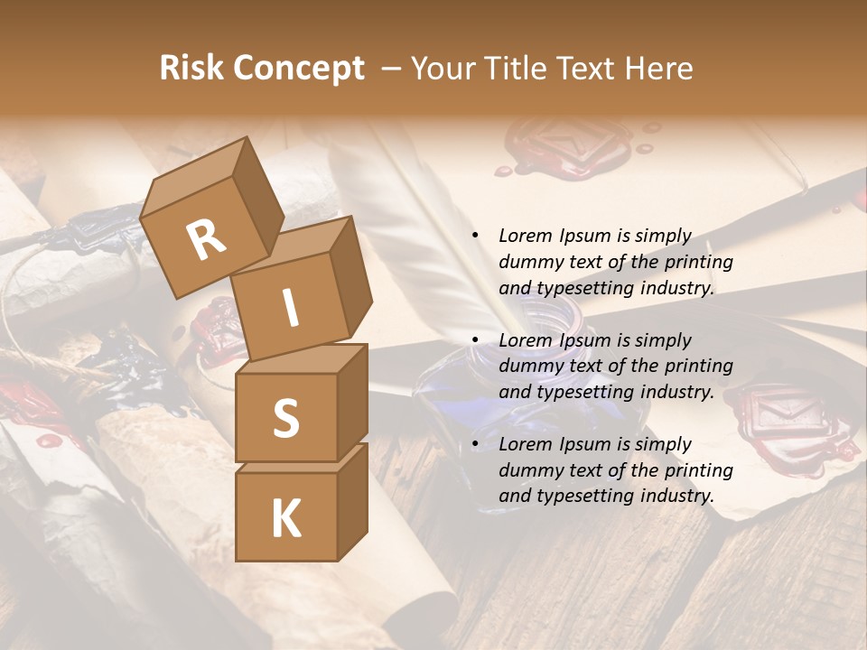 Retro Revival Symbol Rolled Up PowerPoint Template