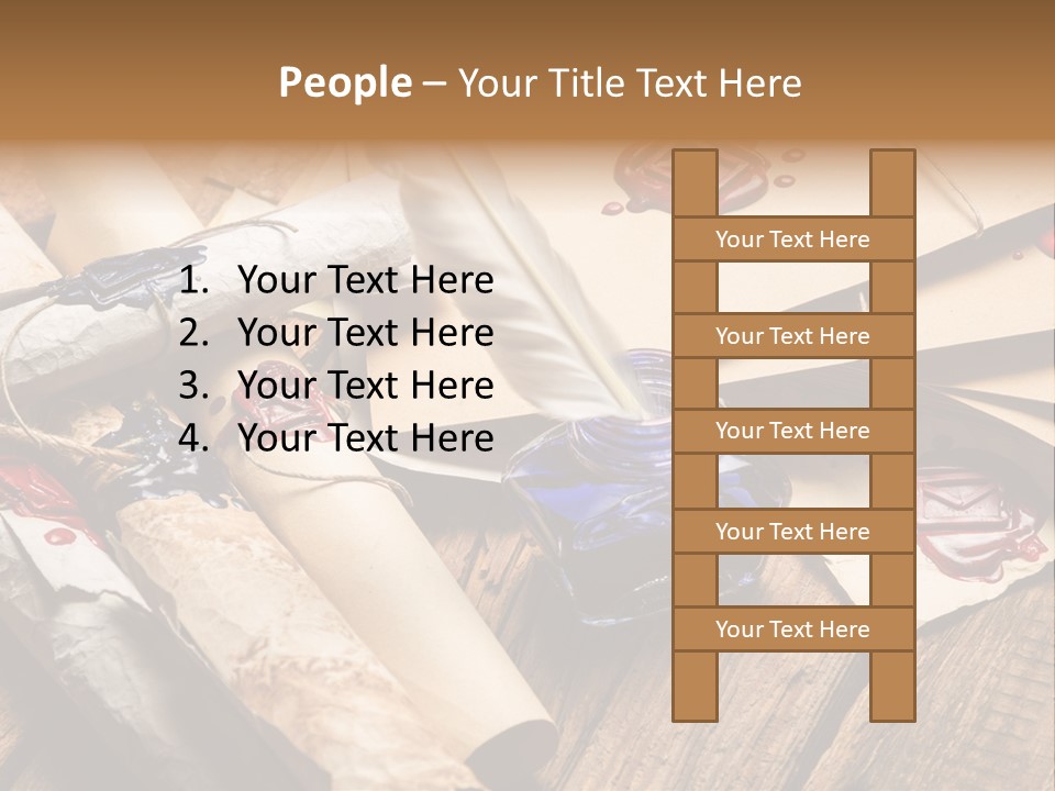 Retro Revival Symbol Rolled Up PowerPoint Template