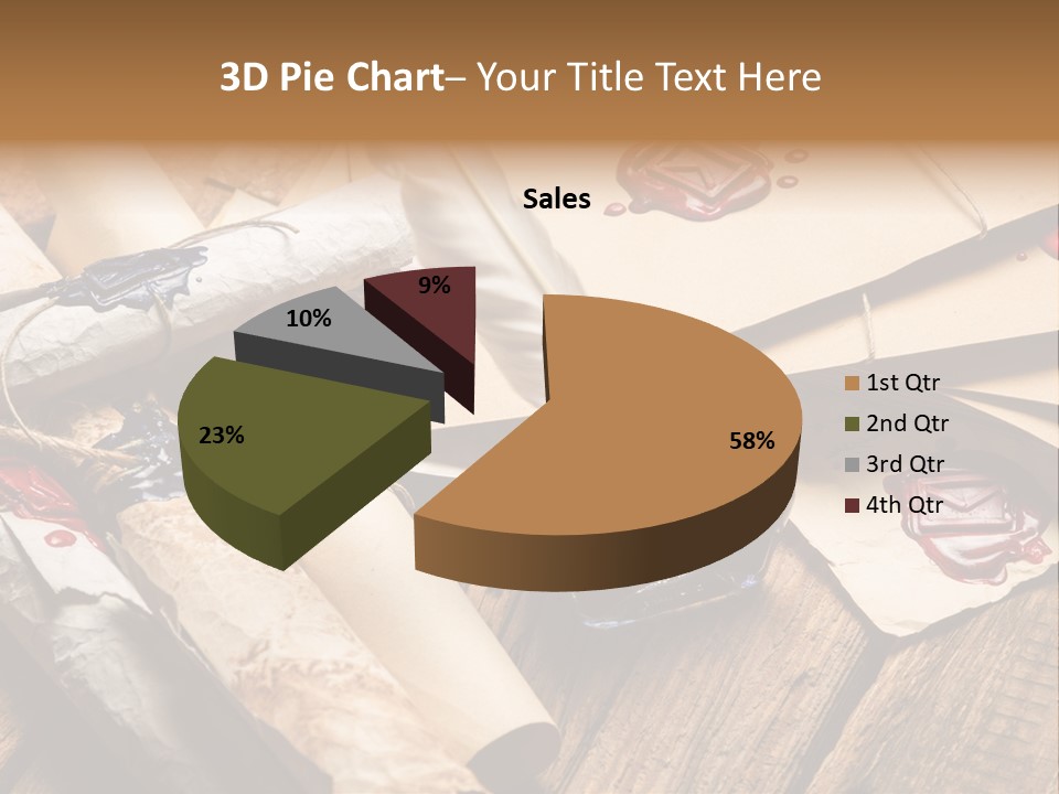 Retro Revival Symbol Rolled Up PowerPoint Template