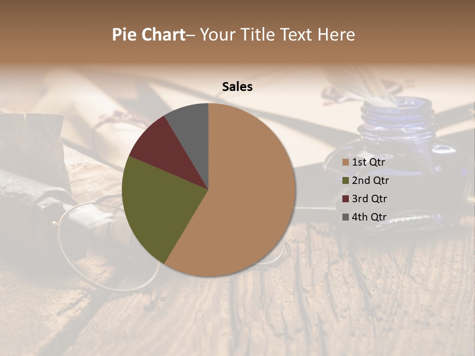 Calligraphy Wood Quill Pen PowerPoint Template