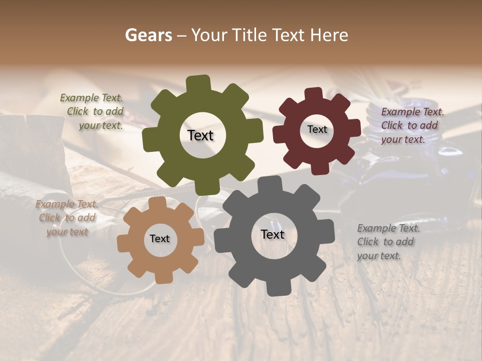 Calligraphy Wood Quill Pen PowerPoint Template