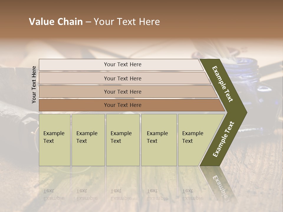 Calligraphy Wood Quill Pen PowerPoint Template