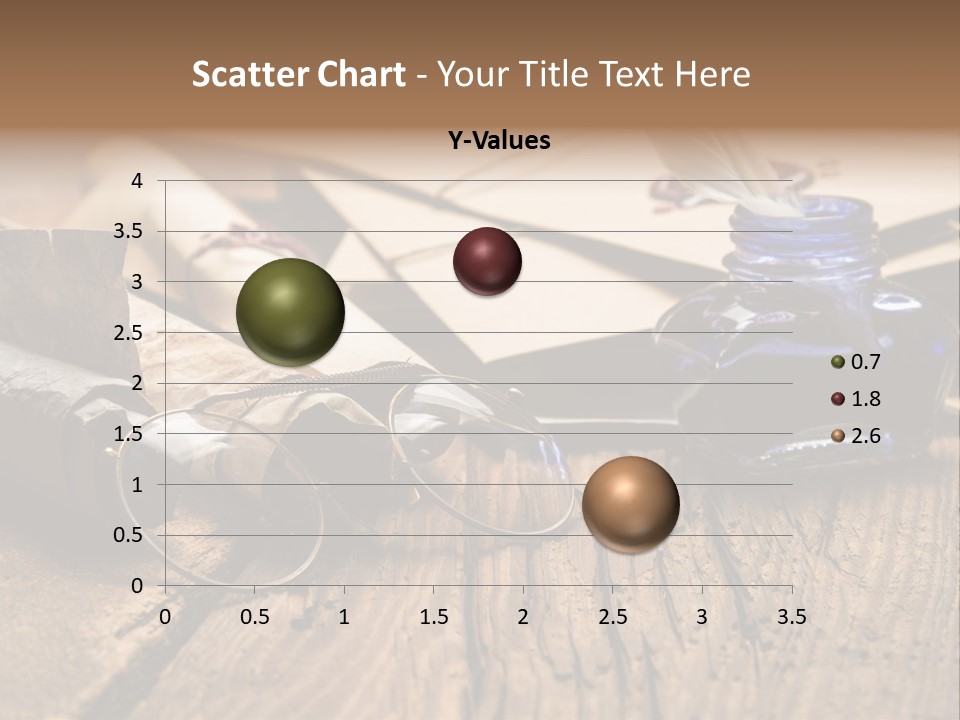 Calligraphy Wood Quill Pen PowerPoint Template