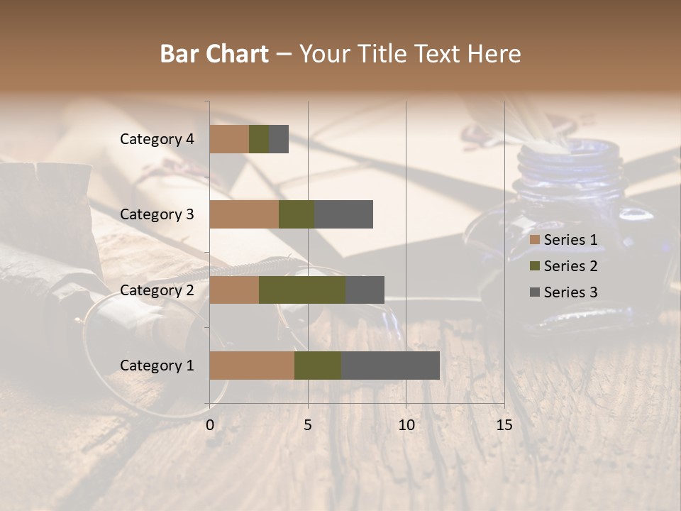 Calligraphy Wood Quill Pen PowerPoint Template