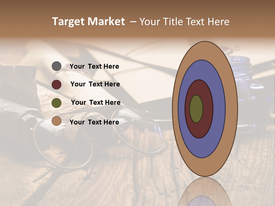 Calligraphy Wood Quill Pen PowerPoint Template