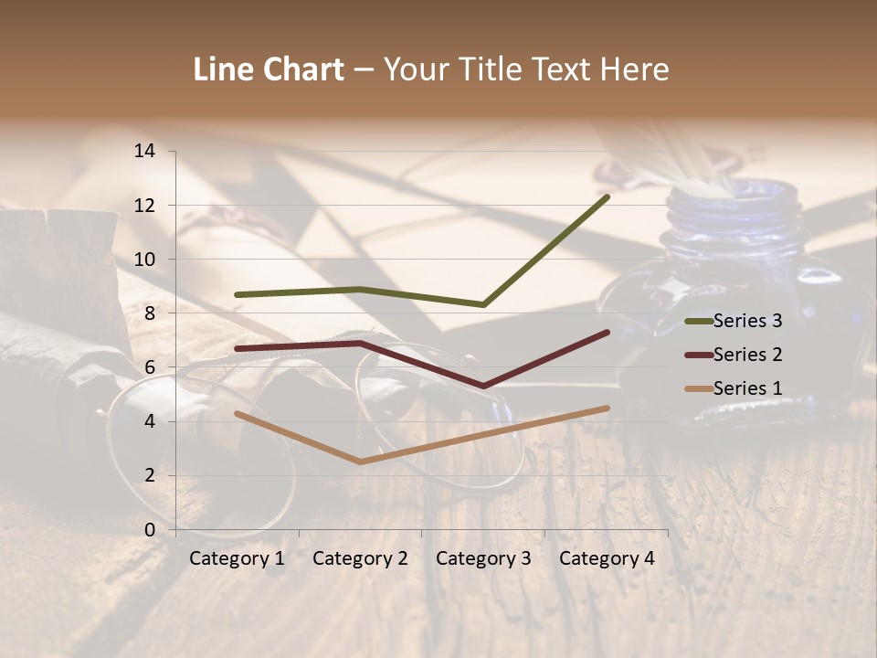 Calligraphy Wood Quill Pen PowerPoint Template