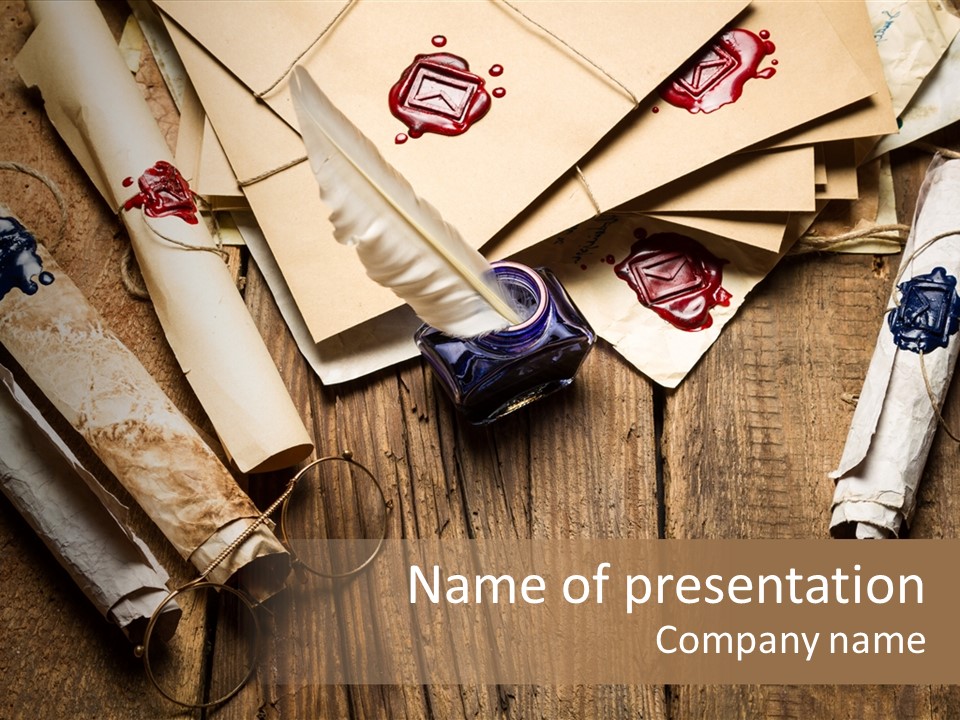 Inkwell Message Mystery PowerPoint Template