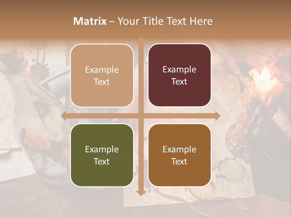 Scroll Inkwell Rubber Stamp PowerPoint Template