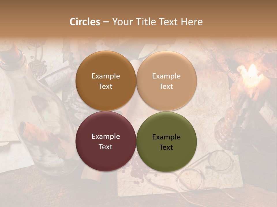 Scroll Inkwell Rubber Stamp PowerPoint Template