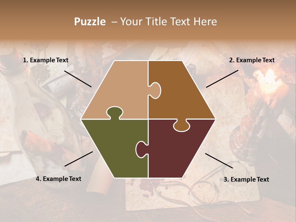 Scroll Inkwell Rubber Stamp PowerPoint Template