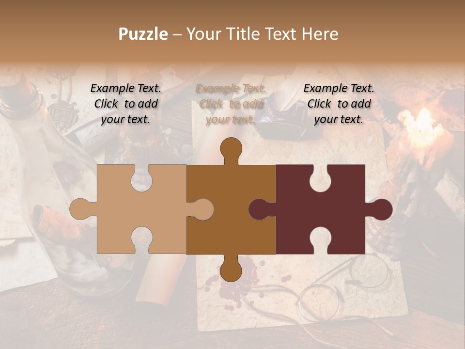 Scroll Inkwell Rubber Stamp PowerPoint Template