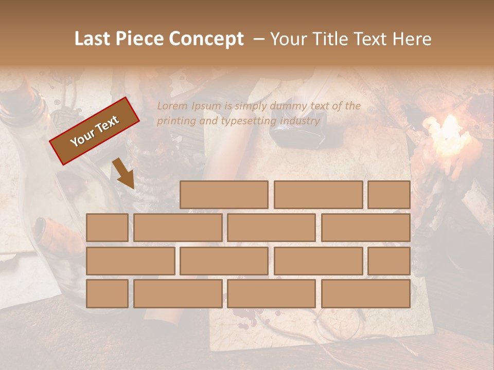 Scroll Inkwell Rubber Stamp PowerPoint Template