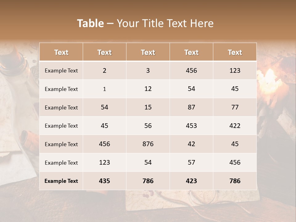 Scroll Inkwell Rubber Stamp PowerPoint Template