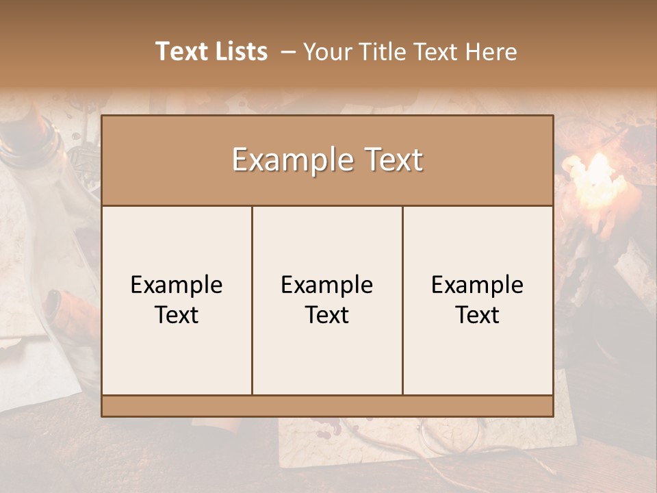 Scroll Inkwell Rubber Stamp PowerPoint Template