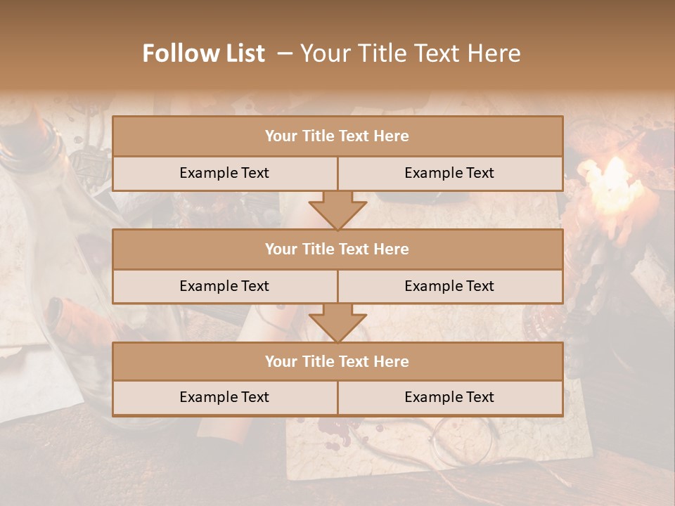 Scroll Inkwell Rubber Stamp PowerPoint Template