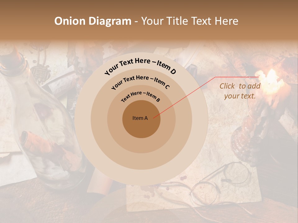 Scroll Inkwell Rubber Stamp PowerPoint Template