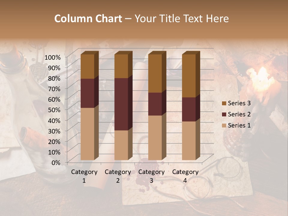 Scroll Inkwell Rubber Stamp PowerPoint Template