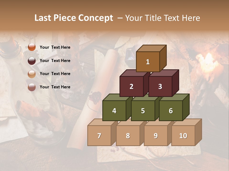 Scroll Inkwell Rubber Stamp PowerPoint Template