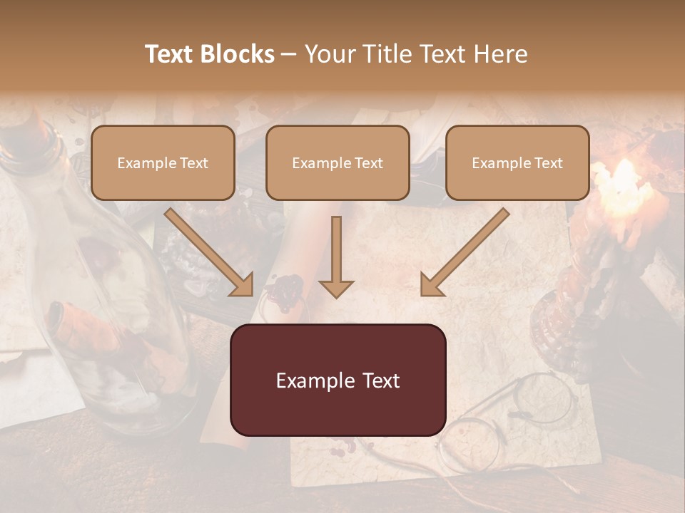 Scroll Inkwell Rubber Stamp PowerPoint Template