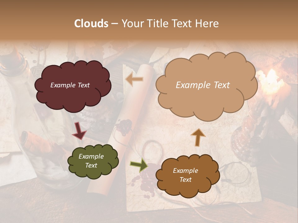 Scroll Inkwell Rubber Stamp PowerPoint Template