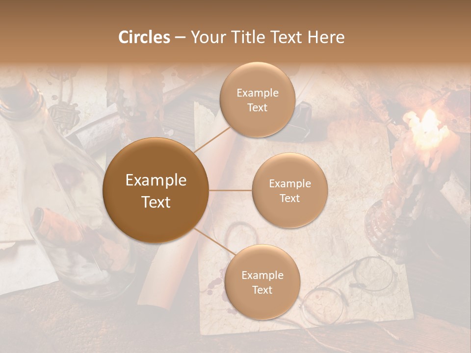 Scroll Inkwell Rubber Stamp PowerPoint Template