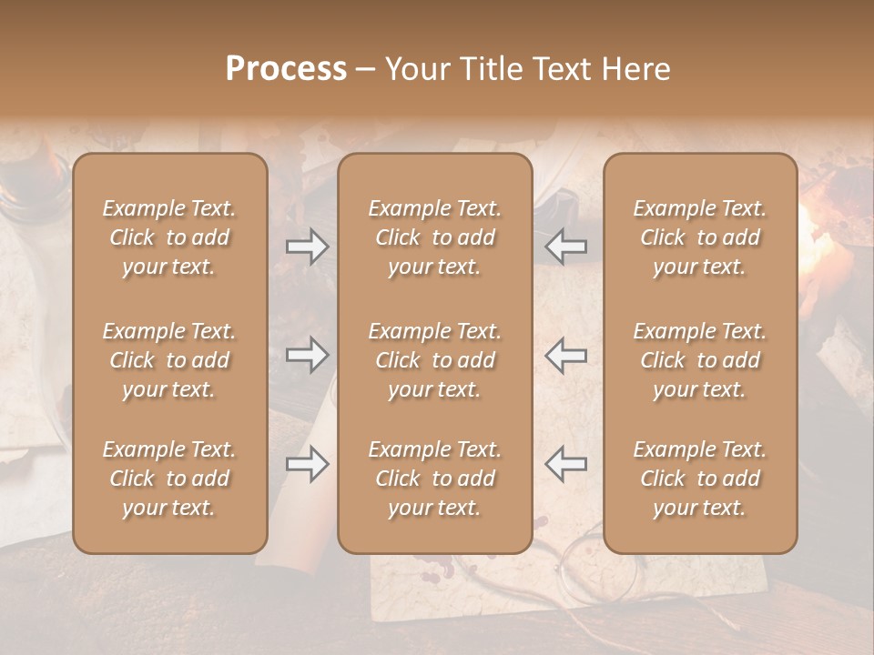 Scroll Inkwell Rubber Stamp PowerPoint Template