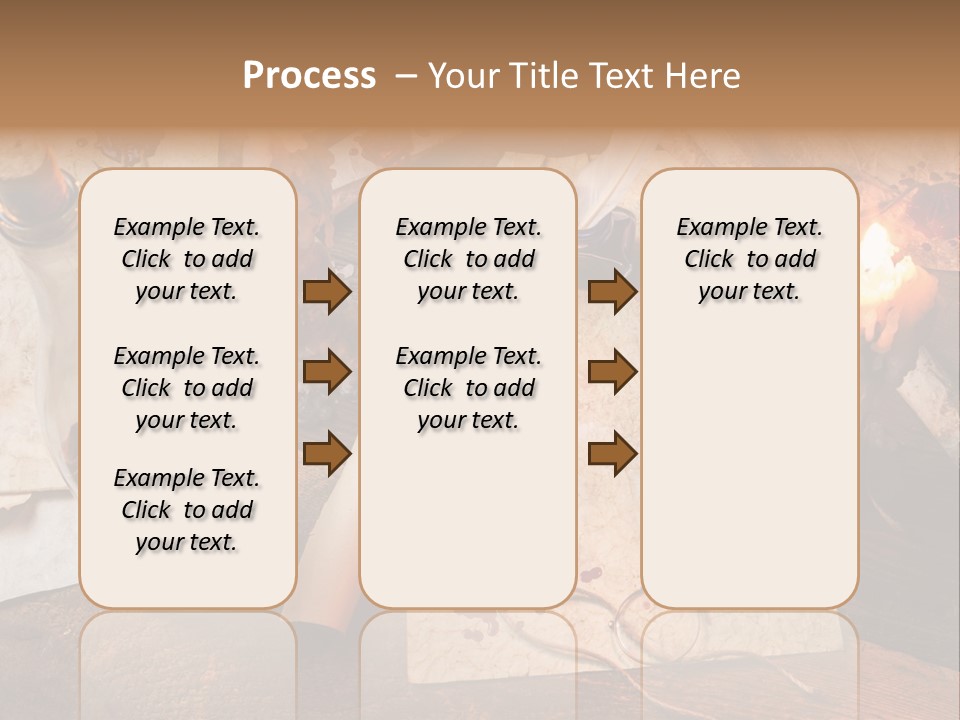 Scroll Inkwell Rubber Stamp PowerPoint Template
