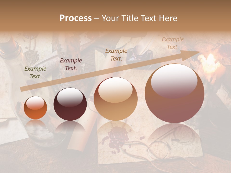 Scroll Inkwell Rubber Stamp PowerPoint Template