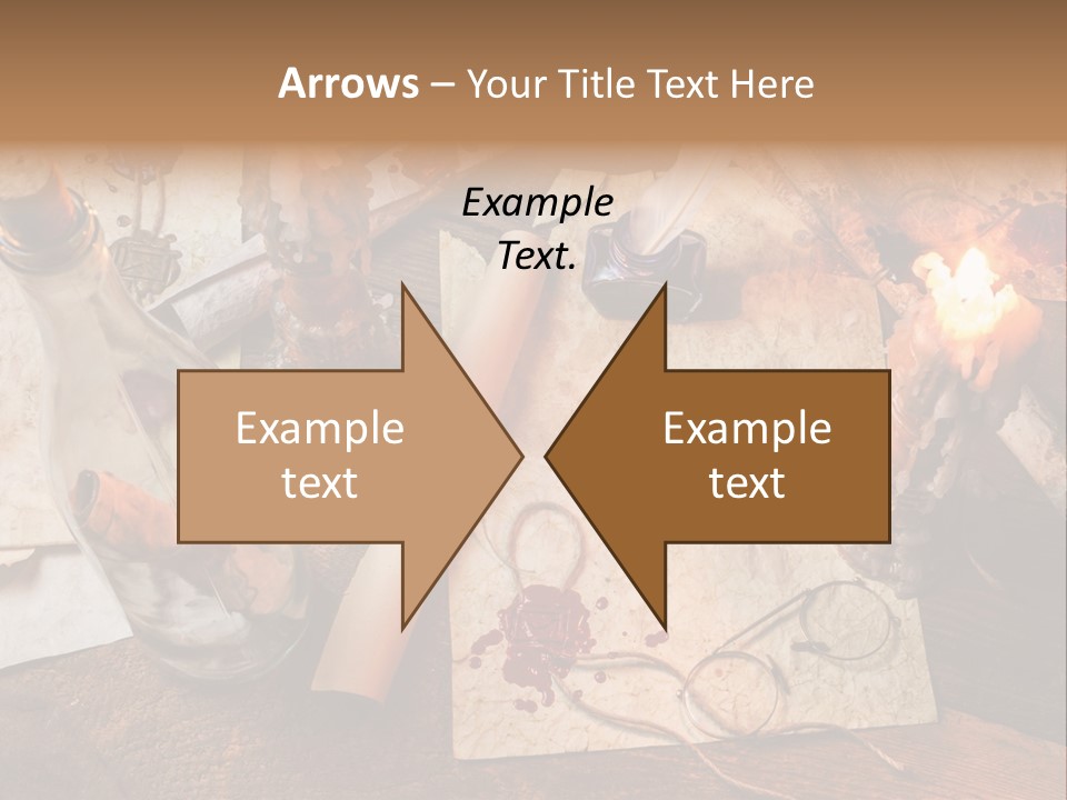 Scroll Inkwell Rubber Stamp PowerPoint Template