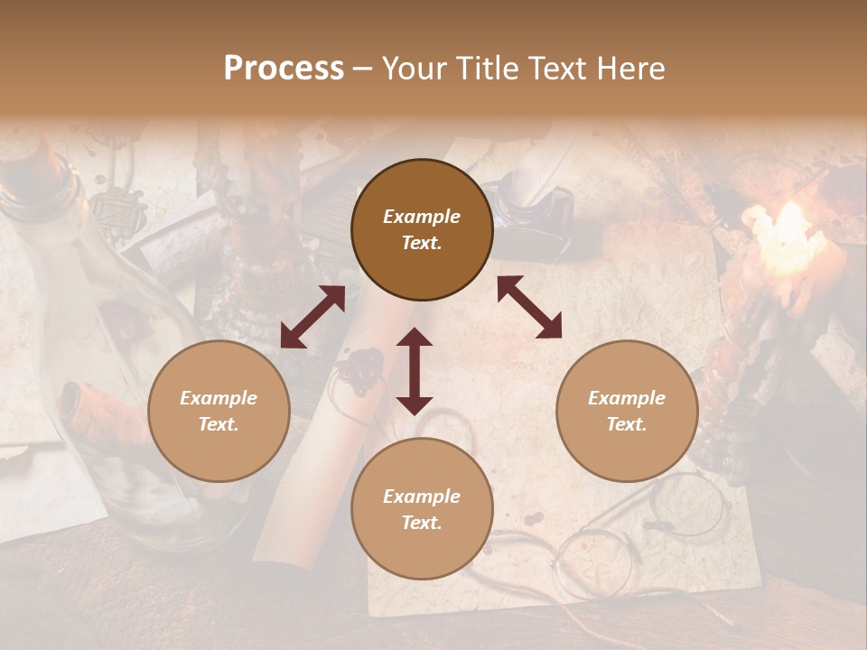 Scroll Inkwell Rubber Stamp PowerPoint Template