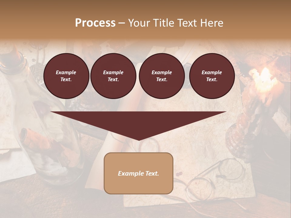 Scroll Inkwell Rubber Stamp PowerPoint Template