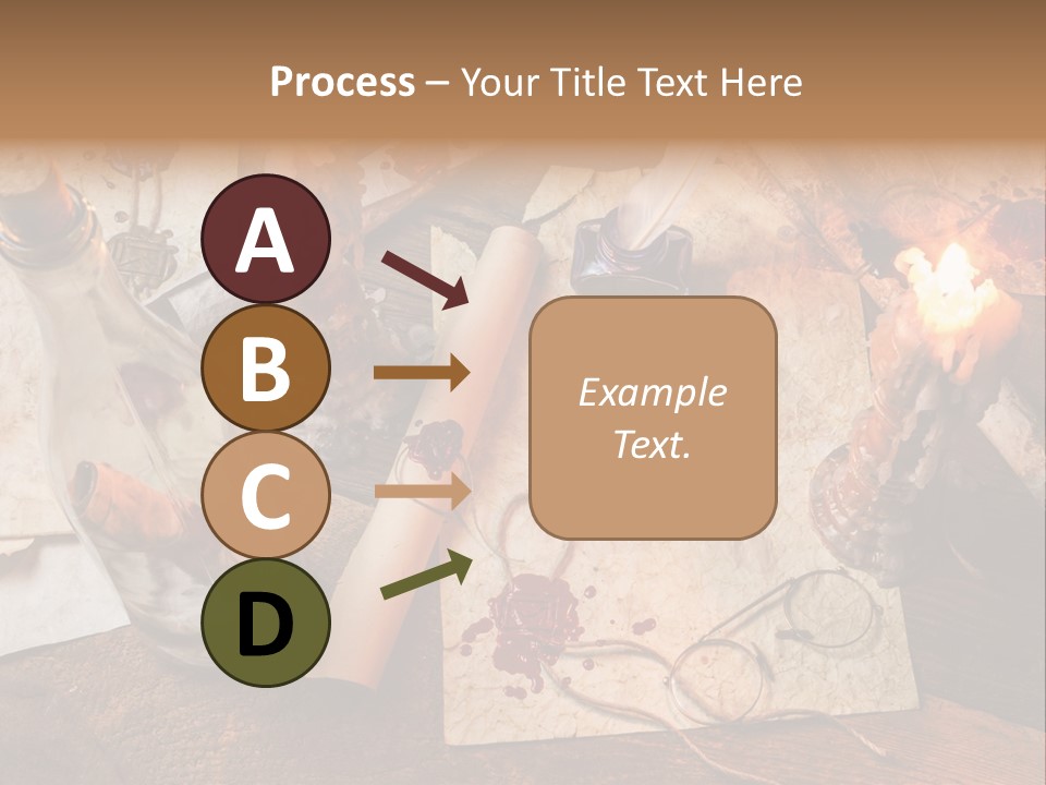 Scroll Inkwell Rubber Stamp PowerPoint Template