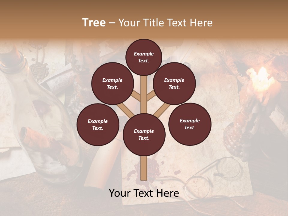 Scroll Inkwell Rubber Stamp PowerPoint Template